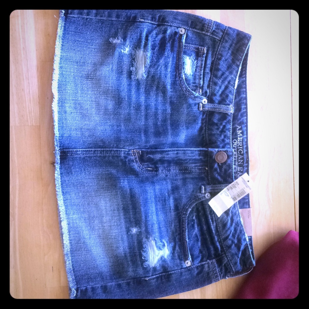 Jean mini skirt